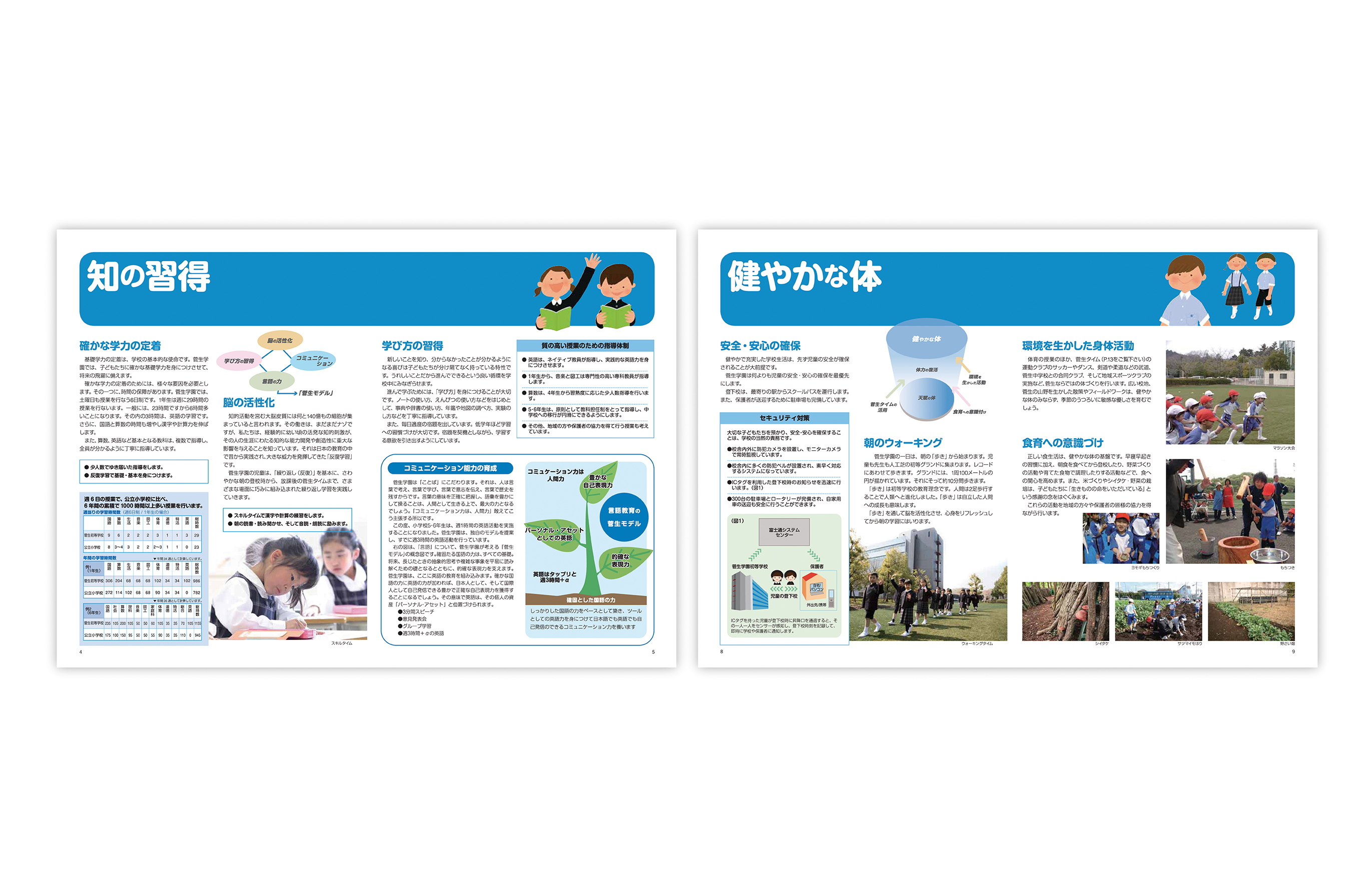 小学校学校案内　A4　20p　中綴